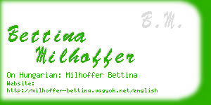 bettina milhoffer business card